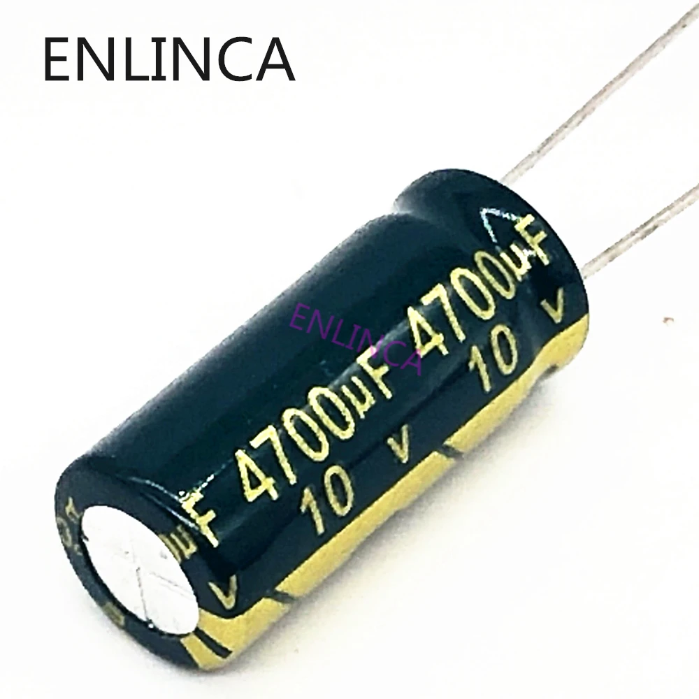 6pcs/lot P61 10v 4700UF Low ESR / Impedance high frequency aluminum electrolytic capacitor size 10X25 10v  4700UF 20%