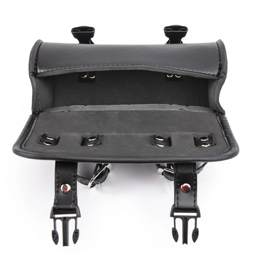 حقيبة دراجة نارية السرج بولي Leather الجلود الجبهة شوكة الذيل أداة حقيبة الأمتعة ل هارلي المروحية بوبر كروزر سبورتستر XL 883 1200