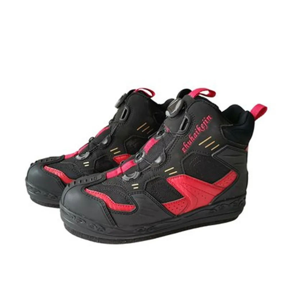 Fly Fishing Shoes Felt Sole With Nails Upstream Boots Professional Self Locking Waders Climbing Hiking Reef Rock Shoes