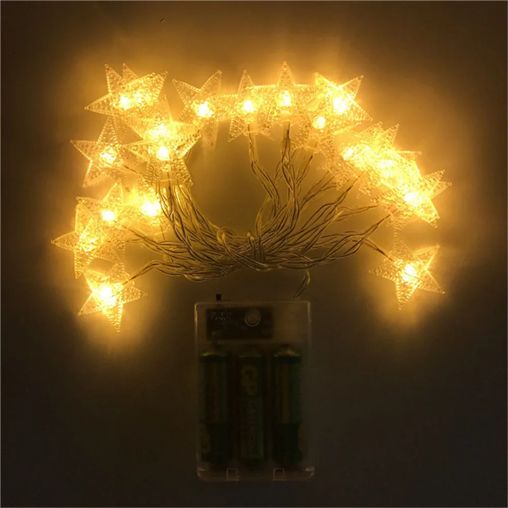 10/20/40 LED Star Light String Twinkle Garland Battery Powered Lamp Holiday New Year Christmas Decorations for Home Fairy Lights