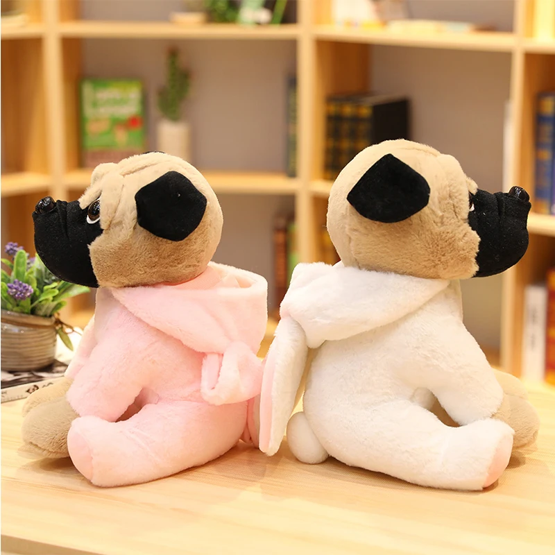 Chien de Simulation en peluche pour enfants, 7 couleurs, carlin Sharpei, joli chiot, Animal de compagnie, jouet, cadeaux d'anniversaire et de noël