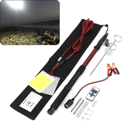 Portable searchlight Lantern LED Camping Tent Light off road 3.75m Fishing rod COB emergency work light