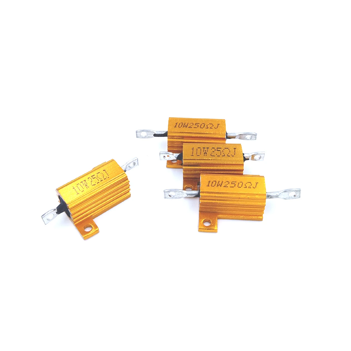 

2Pcs 22R 22 22ohm 0.1R 0.1 0.1ohm R Ohm 10W Watt Gold Tone Wirewound Aluminum Power Metal Shell Case Resistance Resistor RX24