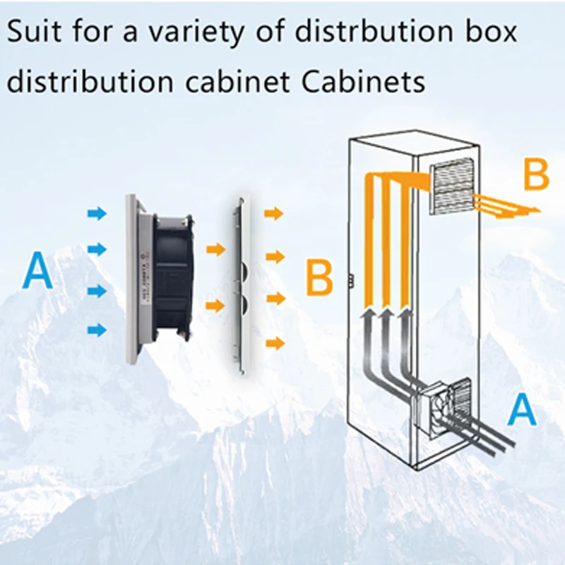 Set Filter Ventilasi Bantalan Bola Ganda Kisi Kisi Peniup Sistem Ventilasi Buang Filter Kipas dengan Kipas Angin