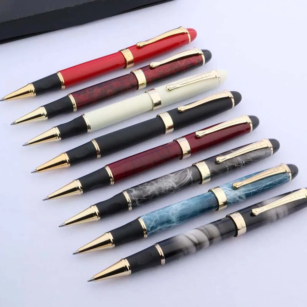 

High quality brand JINHAO X450 golden Rollerball Pen white metal gift classic Trim calligraphy signature ink pen jinhao 450