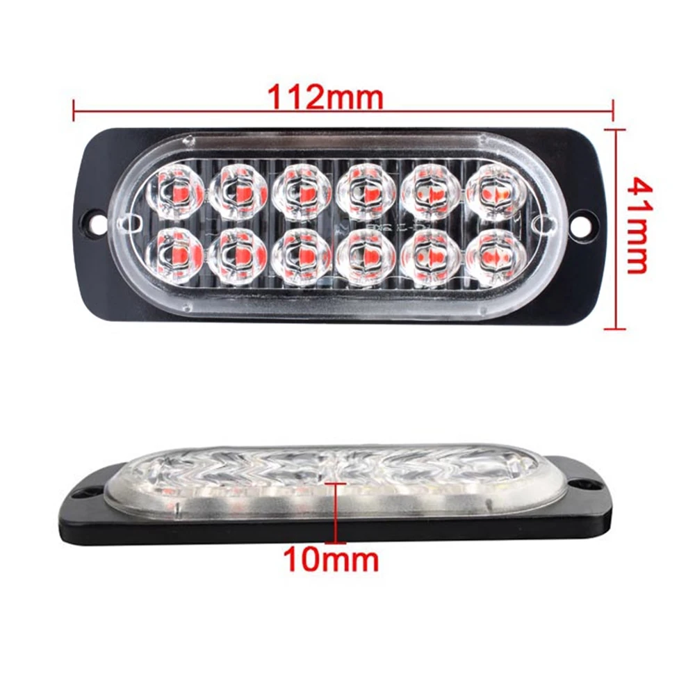 48LED Car Strobe Flashing LED Lights Lamp Emergency Orange Strobe Lights 12V  Flashing Car Light Strobe Car Warning Light