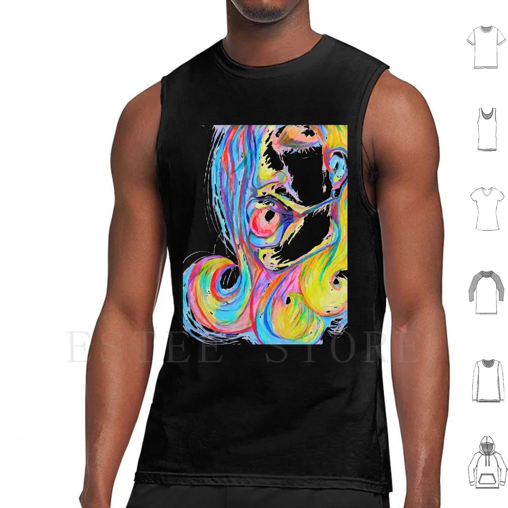 Rainbow Submissive With Ballgag Tank Tops Vest Cotton Bdsm Submissive Femdom Kink Fetish Adult Dom Domme Sex Rainbow Pop