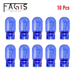 Fagiis 10 Pcs 580 7440 7443 W21/5W W21W Super White T20 lampadina in vetro blu naturale 12V 21W lampada per auto indicatore di direzione spia