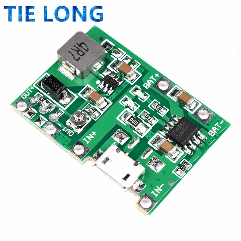 NEW Lithium Li-ion 18650 3.7V 4.2V Battery Charger Board DC-DC Step Up Boost Module TP4056 DIY Kit Parts For arduino