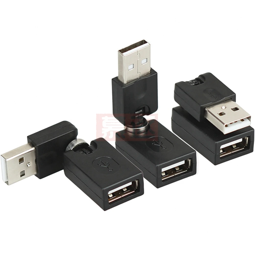 360 Degree Swivel Adjustable Angle USB 2.0 Male to Female Adapter Cable Convertor High Quality