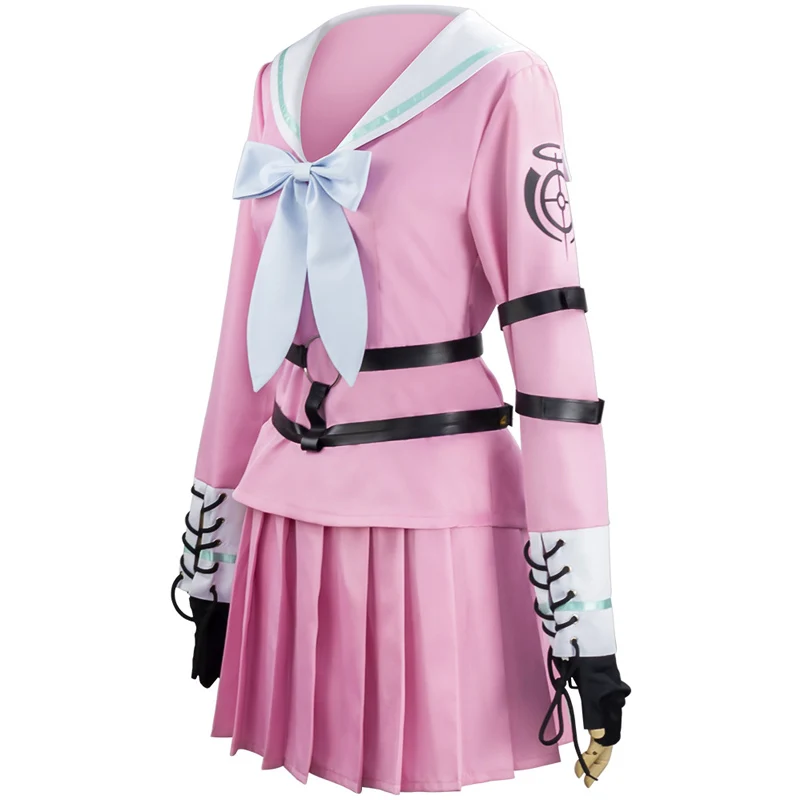 Danganronpa V3 Miu Iruma Cosplay  Girls Dress Sailor Suit Full set  Wigs Sets Free Belt Puttee Arm Strap Collar Socks Goggles