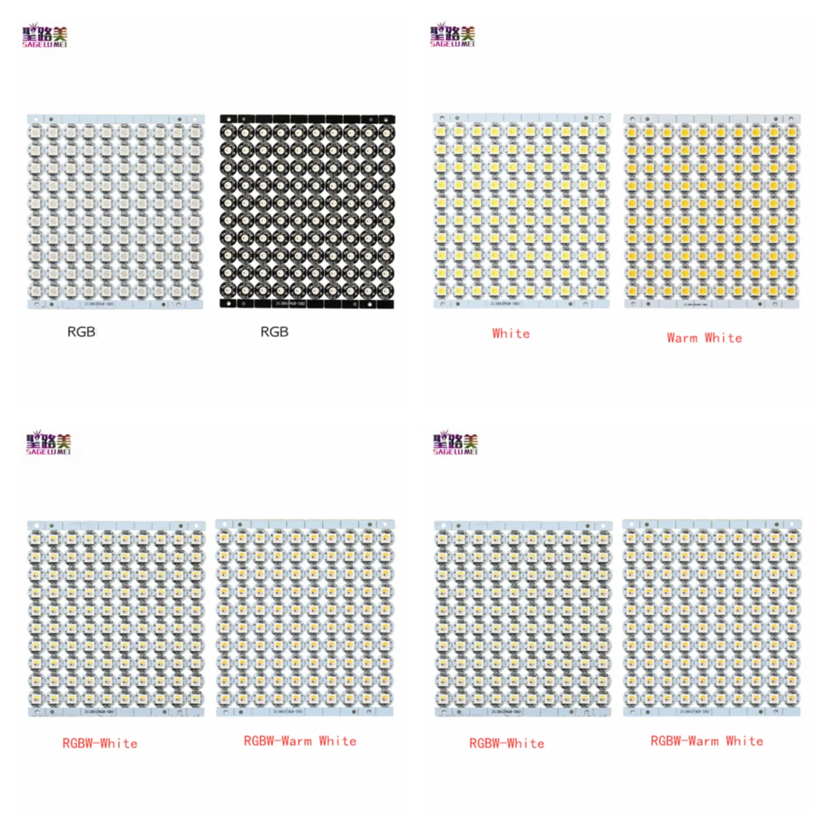 

100pc Led Chip Heatsink Board WS2812B Full color individually addressable WS2811IC Built-in DC5V RGB/RGBW/Single Color WarmWhite