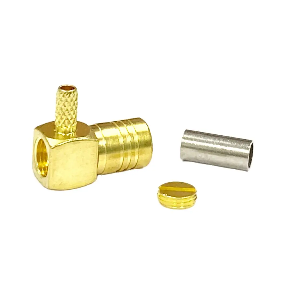 SMB Female Right Angle RF Coax Connector Crimp for RG316 RG174 Cable New Goldplated
