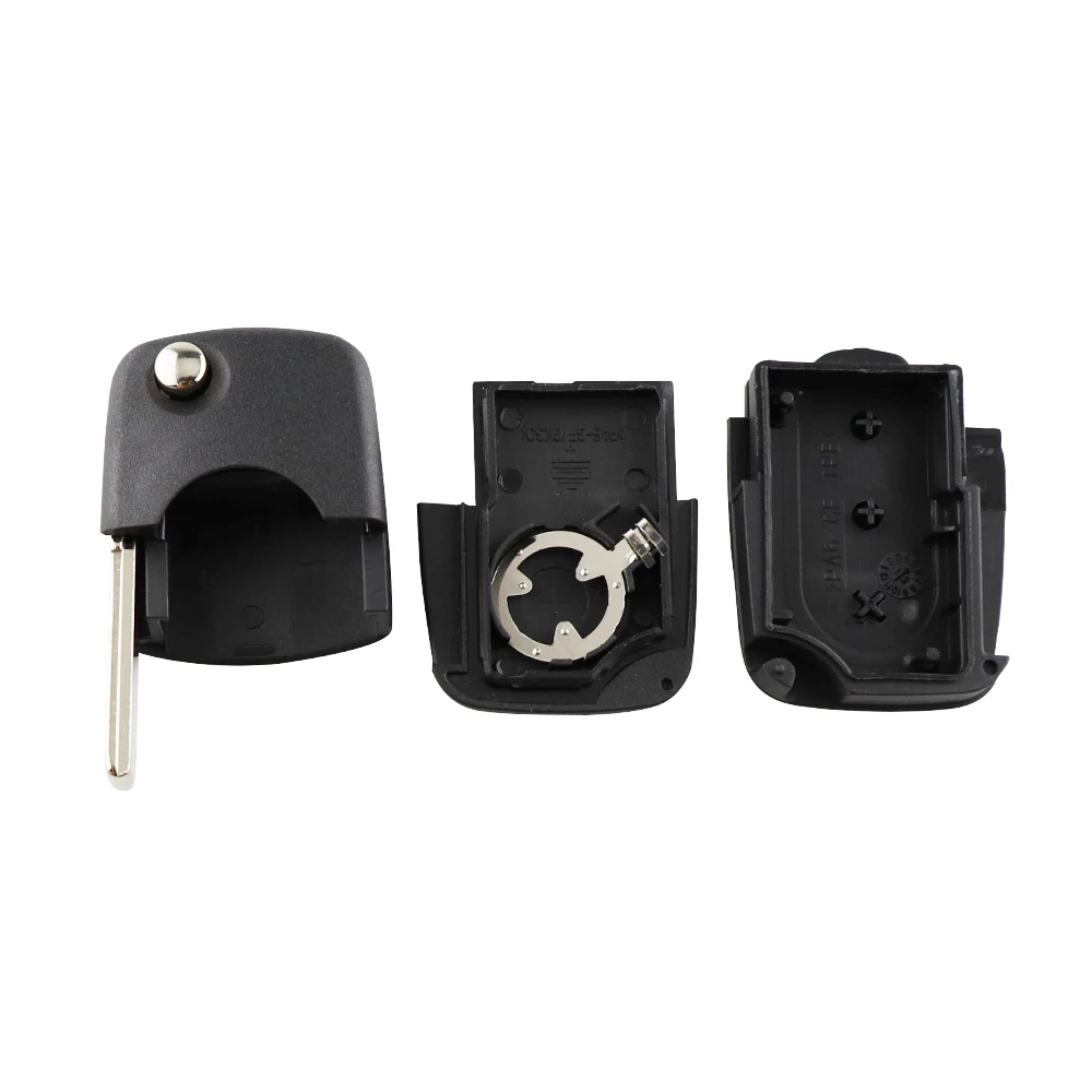 YIQIXIN Key Housing For Audi A2 A3 A4 A6 A8 TT Quattro RS4 Remote Car Key Shell Cover Case 3 Button Folding CR1620/2032 Battery