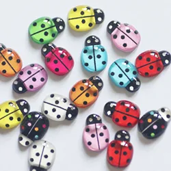 30pcs Resin Ladybug Cute Colorful Beautiful Animal Flat Back DIY Scrapbook Craft Decoration