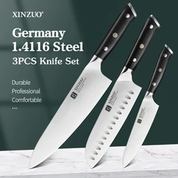 XINZUO 3PCS Knife Set 1.4116 Stainless Steel 5