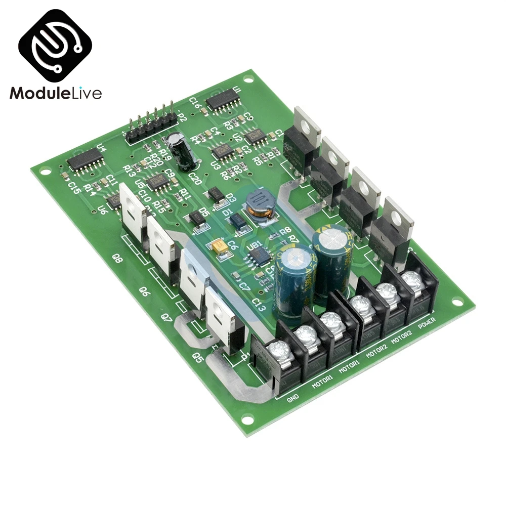 10A Peak 30A Dual Channel 2-CH DC Motor Driver Board Module High Power H Bridge DC 3-36V Strong Braking Function Drive