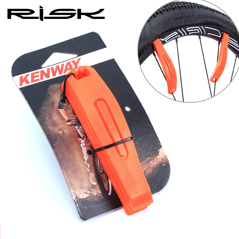 RISK KENWAY 3PCS/set Bike Bicycle Nylon Tire Levers Steel Tyre Stick Spoon Repair Tool