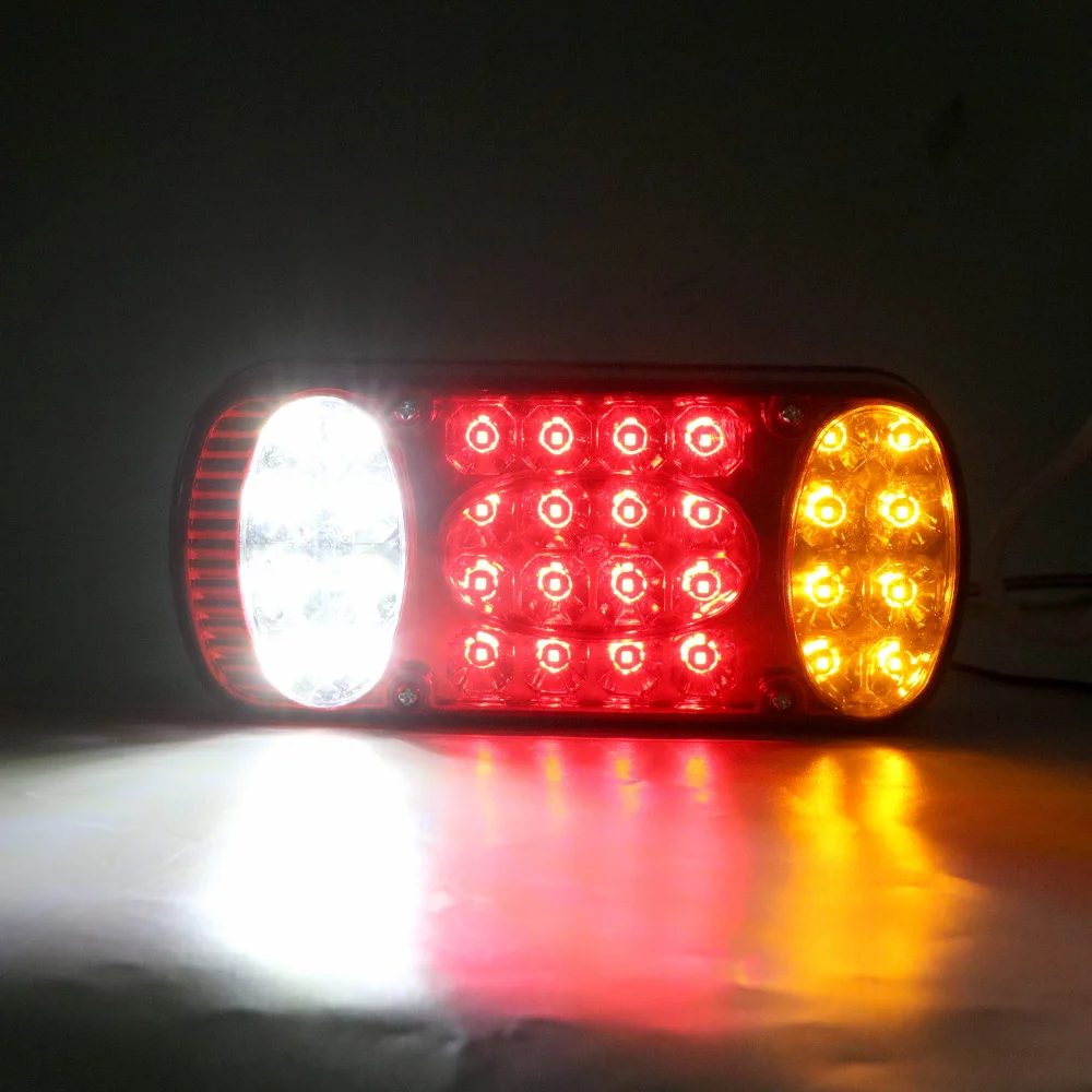 1Pc Signal Indicator For Trailer Lorry 32LED Waterproof Car Truck Tail Light Rear Stop Brake Lights 12V