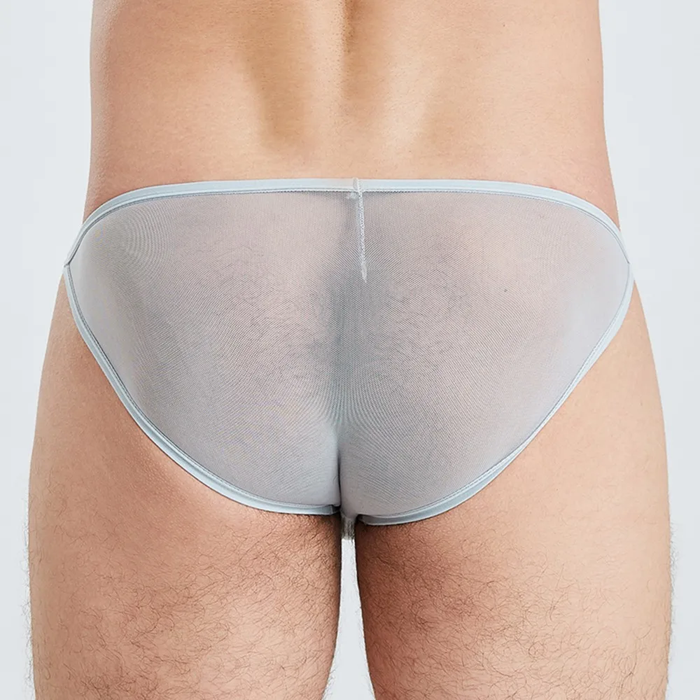 Mens Sexy Underwear Briefs Men Ultra Thin Transparent Comfortable Panties Low Rise Male Underpant Bikini