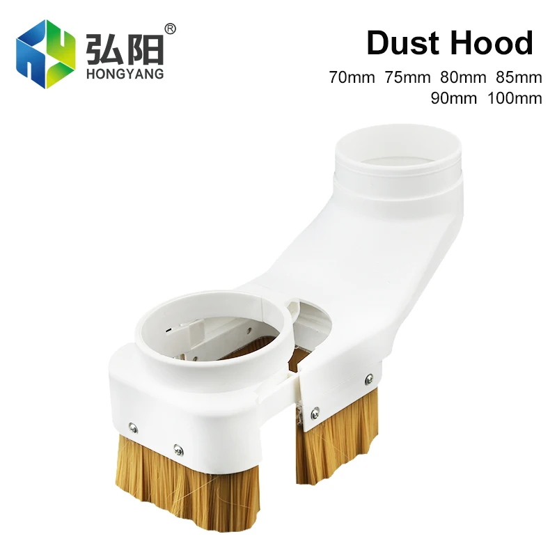 Light Weight 70mm 75mm 80mm 85mm 90mm 100mm Spindle Motor Cnc Dust Hood Shoe Suction Cover For Engraving Wood Machine Parts