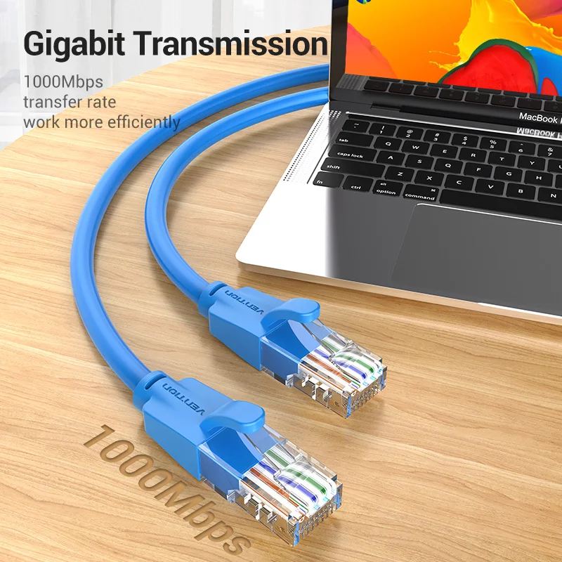 Vention-Cable Ethernet Cat 6 para ordenador portátil, Cable de red de 4 pares trenzados, RJ45, Internet, UTP, Cat6, Lan