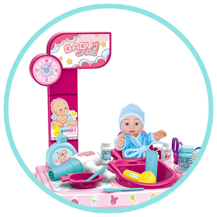 Novo natal meninas brinquedos conjunto 28 pçs 72cm crianças fingir jogar enfermeira médico bebê casa de cuidados médicos mesa brinquedos kit brinquedo educativo conjunto