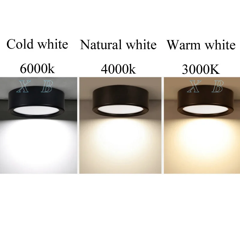 AC220V LED Ceiling Light Surface Mounted Ceiling Lamp 3W 5W 7W 9W 12W 15W 20W 3000K 6000K Indoor Living Room Book Rack Lighting