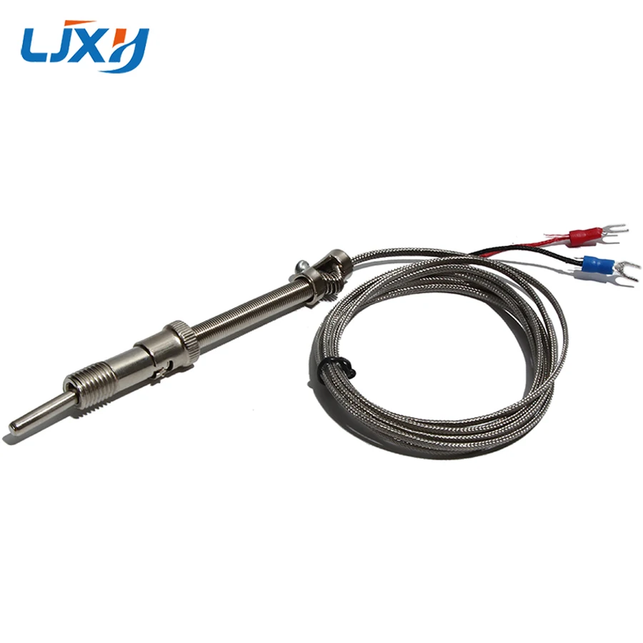 LJXH K/E Type Compression Spring Thermocouple SUS Electric Probe 1~5m Temperature Sensing Wire Platinum Thermal Resistance