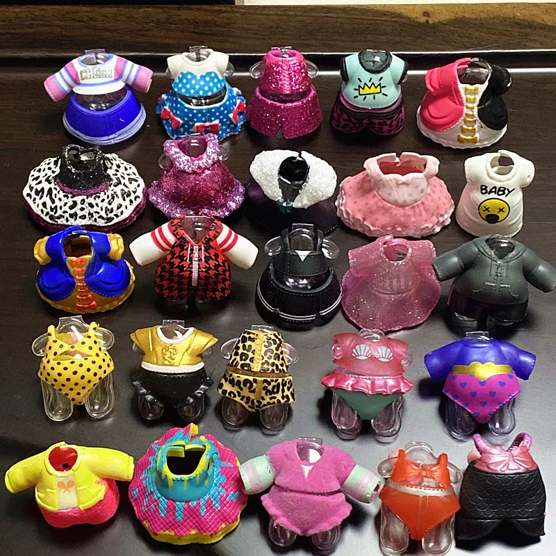 بيع 6/10/20 قطعة/الوحدة 8 سنتيمتر دمى الأخت الكبرى مع ملابس عشوائية الأحذية زجاجات اكسسوارات فاسق يونيكورن دمية طفل اللعب Lols لعبة هدية