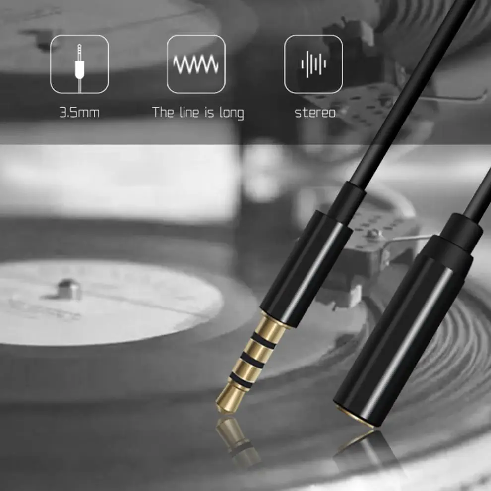 3.5Mm Jack Male To Female AUX Audio Extension Cable 3.5 Audio Mikrofon Adaptor Kompatibel untuk PC/Ponsel/Headphone