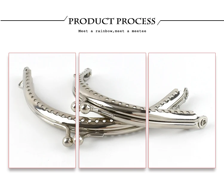 10Pcs 6.5-15.5cm Silver Handbag Handle Metal Frame Kiss Clasp Purse Replace Handles Wallet Brackets DIY Bags Part Accessories