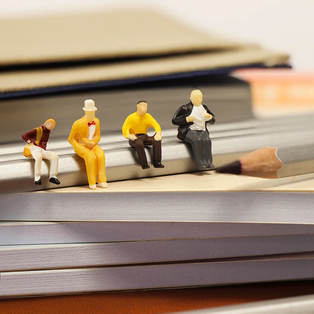 Evemodel P8711 60pcs Model HO Gauge 1:87 Seated People Sitting Figures 30 Different Poses