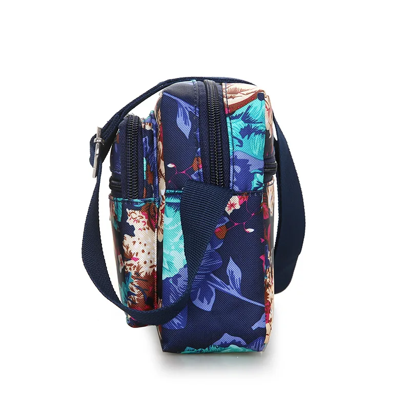 Women Handbags Waterproof Nylon Crossbody Messenger Bag High Quality Diagonal Shoulder Bag Floral Print Small Bag Collect Wallet