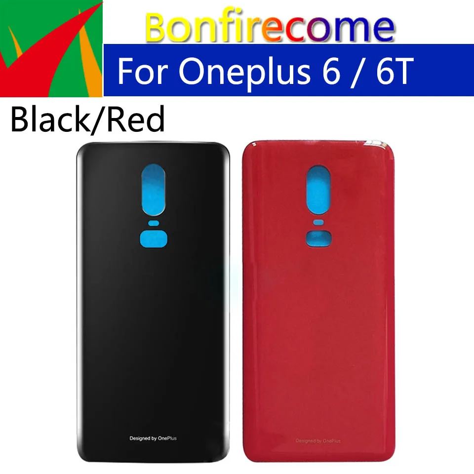 Battery Cover For Oneplus 6 6T Back Glass Cover Rear Window Door Case Back Housing Replacement