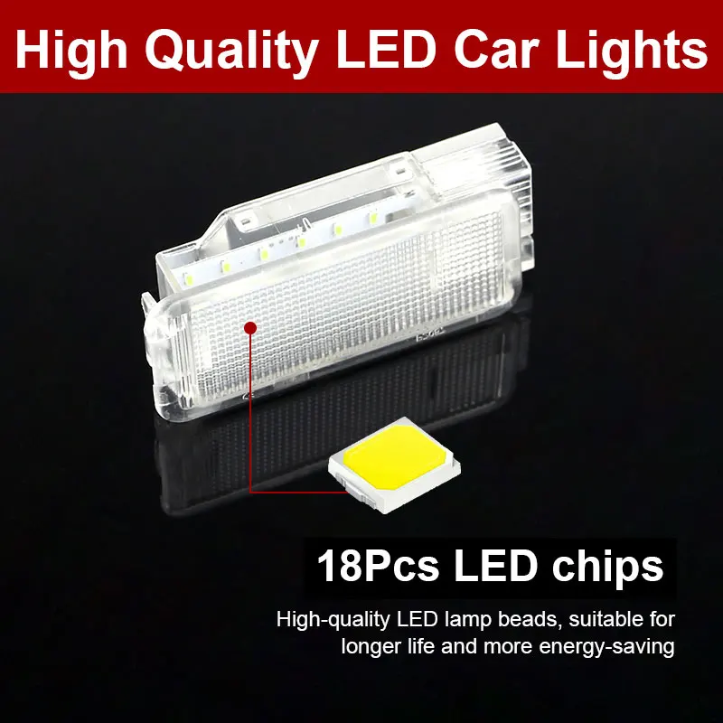 LED Luggage Trunk Lights Glove Box Footwell Lamps For Citroen C2 C3 C4 C5 C6 C8 DS3 Dispatch Saxo Xanria Xsara Peugeot 206