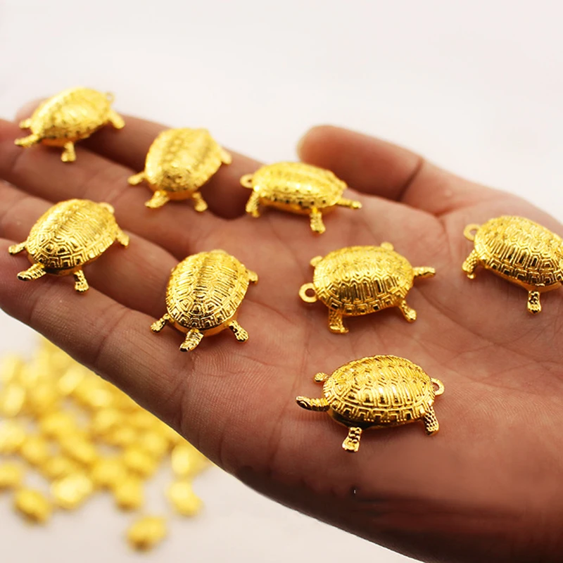 1PC Golden Turtle Money LUCKY Fortune Wealth Chinese Golden Frog Coin Home Office Decoration Tabletop Ornaments Lucky Gift