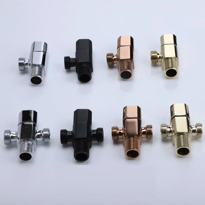 Brass Angle Valve Faucet stop valve Rose Gold Filling Valves