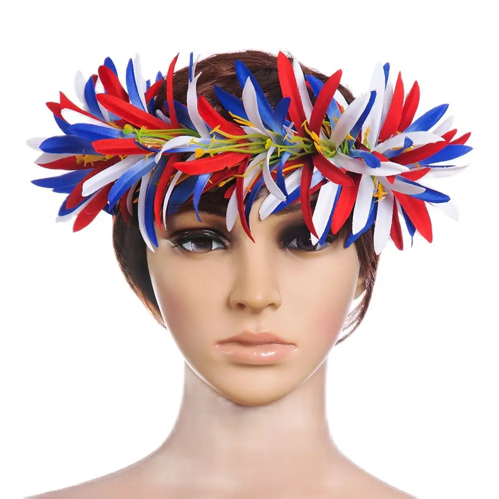 

MIXED COLOR Free Shipping HL0004B-6 5Color 50Pcs/lot 50Cm Artificial Velvet Spider Lily Headband Tropical Hawaii Floral Headwear