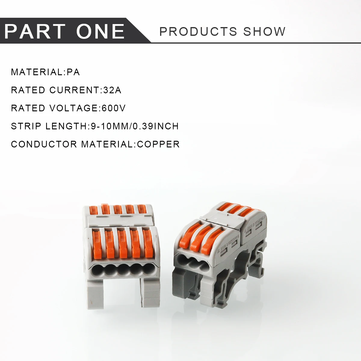 3/5 Pin Din Rail Type Quick Wire Connector Push In Compact Dirigent Splicing Terminal Blok In Plaats Van UK2.5B Met Hendel
