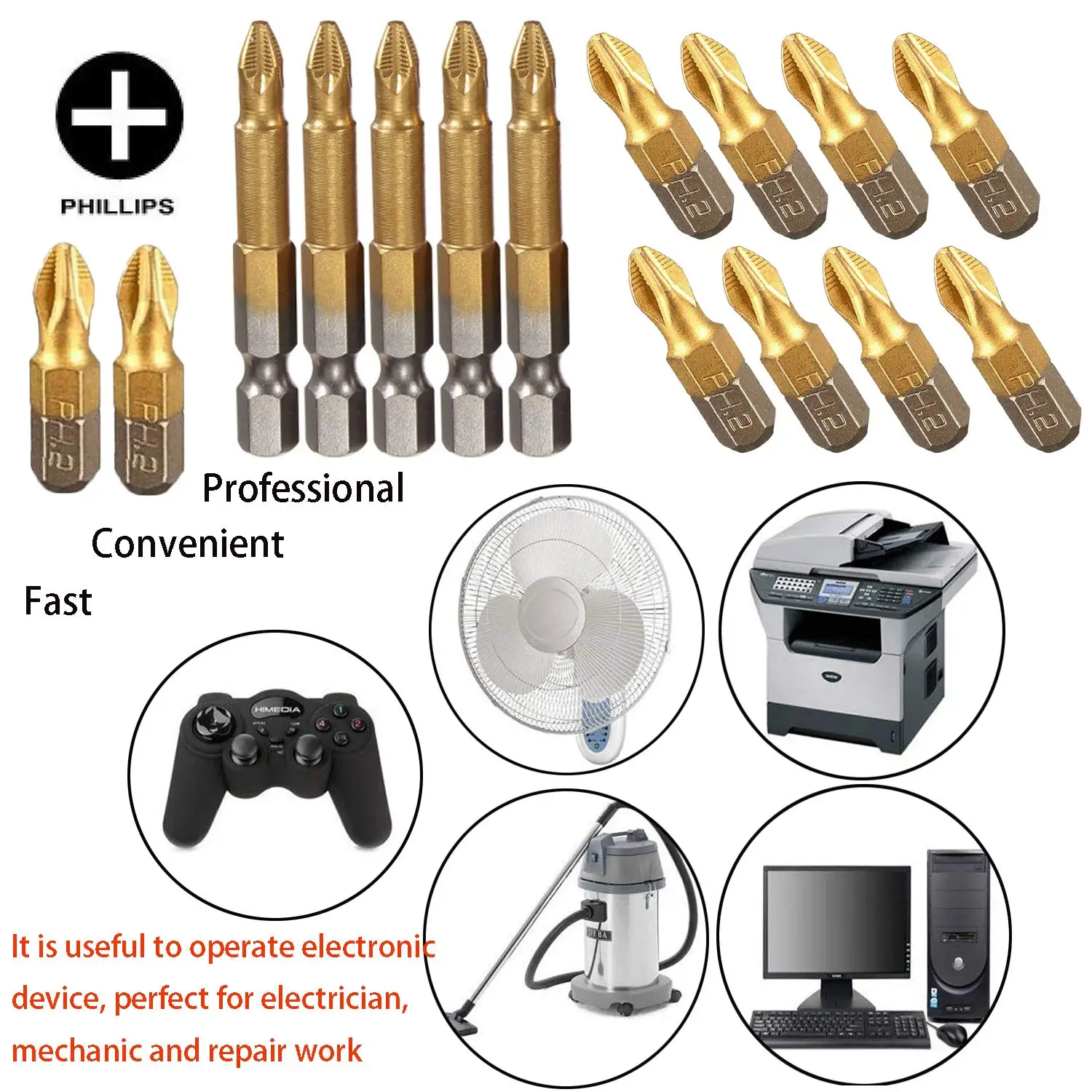 5/10pcs 25/50mm PH2 Cross bit drill Head Screwdriver Bits Hand Tools Anti Slip Electric Hex Shank Magnetic Screwdriver Drill Bit