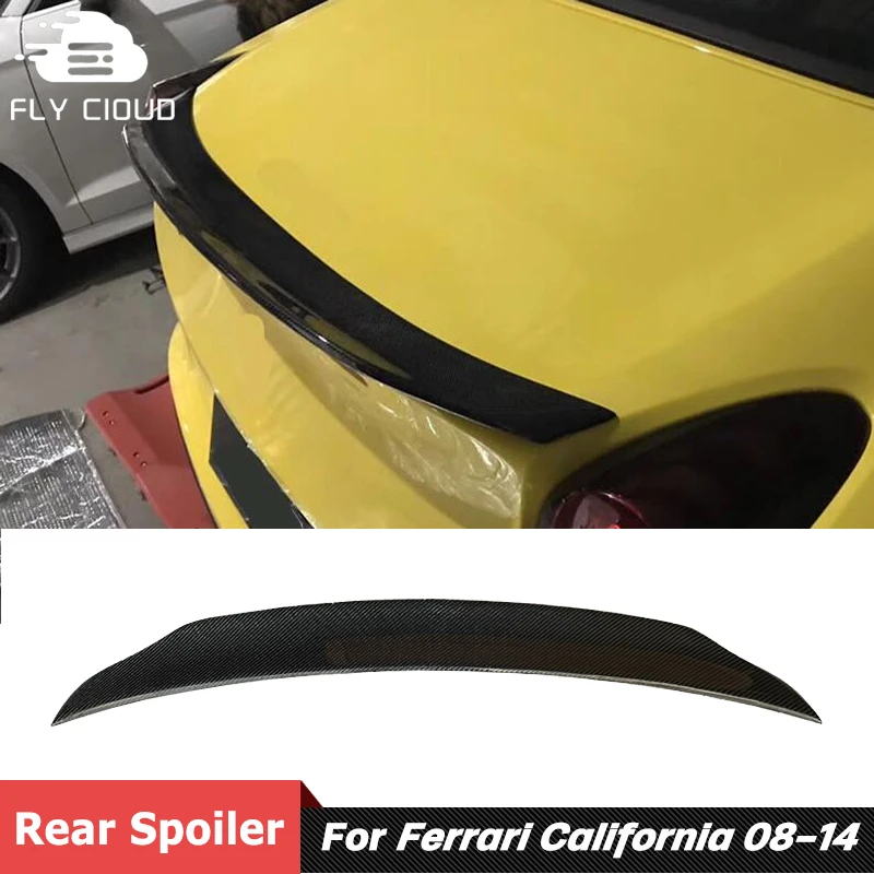 Glossy Carbon Fiber Material Back Trunk Wing Rear Spoiler For Ferrari California 2008-2014