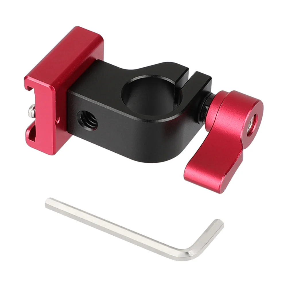 CAMVATE ستاندرد 15 مللي متر جانب واحد قضيب حامل مع الحذاء البارد محول تركيب ل Monior/كاميرا مضيا/EVF حامل دعم جديد