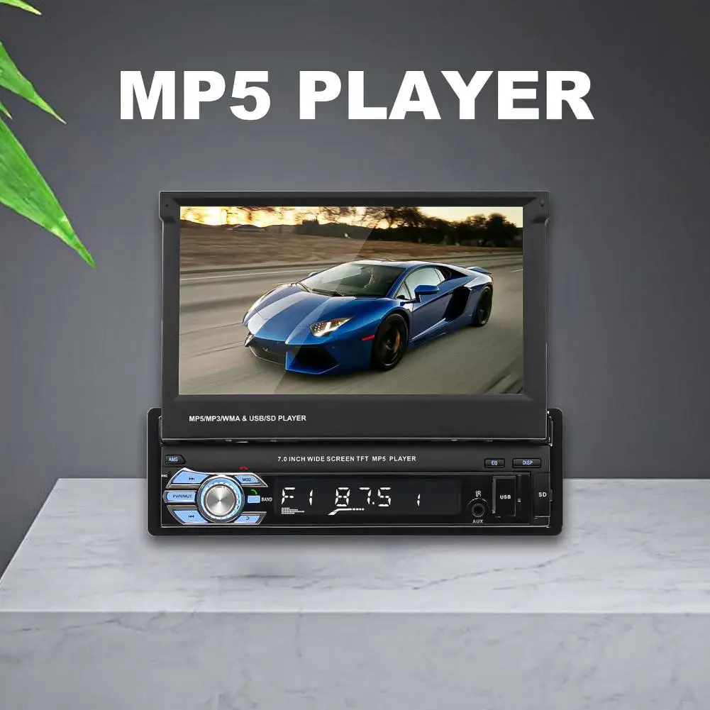 

Universal Foldable Touch Screen Car Stereo Video 7 Inch Screen MP5 RCA Function for Automobile