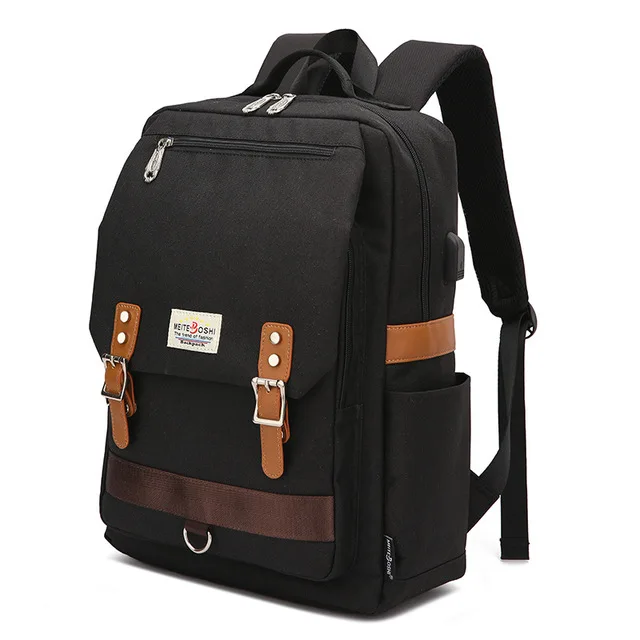 Imagem -02 - Polegada com Interface Usb Computador Notebook Laptop Bolsas Mochila de Nylon Escola Case Mochila para Homens Mulheres Estudante 14 15 15.6