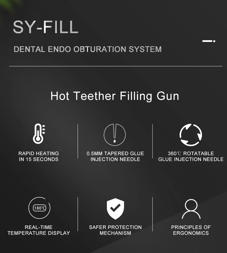 NEW Dental Endo Obturation System Gun Heated Pen Percha Gutta Tips Wireless 3D Filling Heating Tip SY-FILL