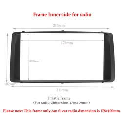 For Toyota Corolla 2003 2004 2005 2006 2 Din Car Stereo Radio Audio Dashboard DVD CD Fascia Plate Panel Frame Replacement