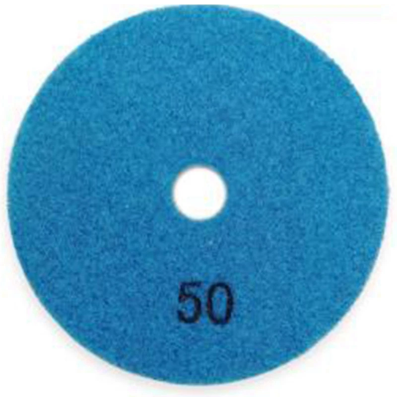 6 Pcs 4 Inch /100 Mm Grit 50 Diamond Dry Polishing Pad Granite Marble Flexible Resin Sanding Disc Ceramic Stone Polisher Disc