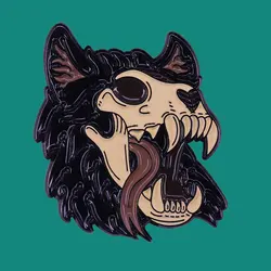 Fun Gothic Skull Enamel Pins Brooch Collecting Animal Wolf Lapel Badges Men Women Fashion Jewelry Gifts Adorn Backpack Collar