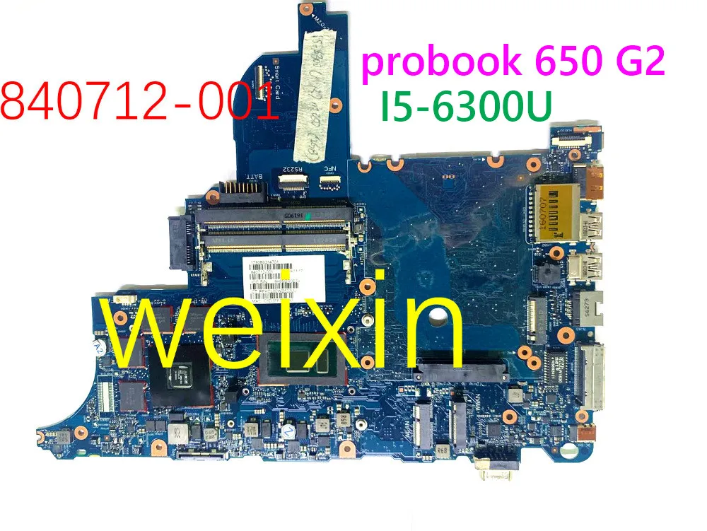 working  For hp probook 650 G2 motherboard SR2F0 I5-6300U CIRCUS-6050A2723701-MB-A02 840712-001 Laptop Main board